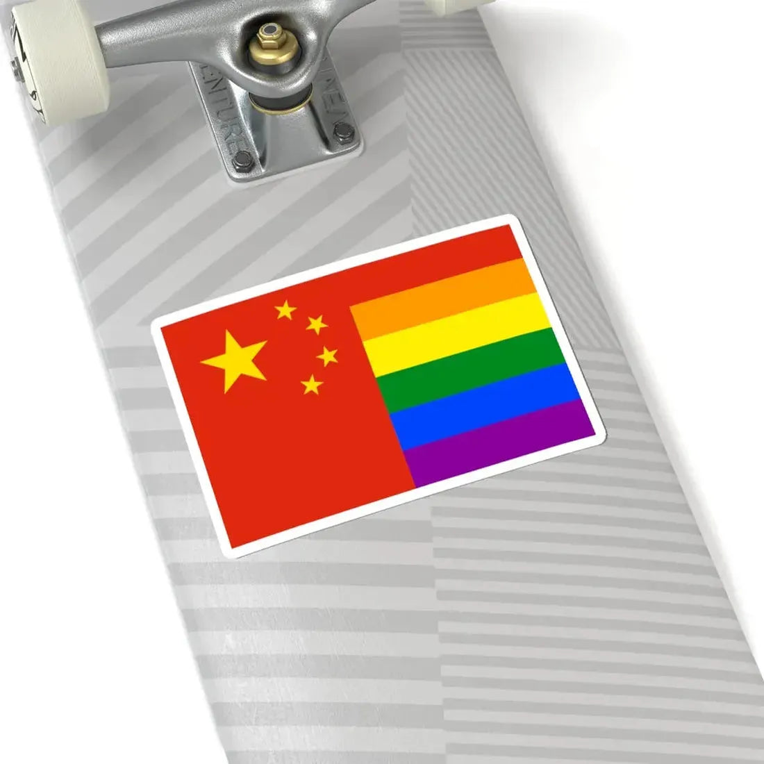 LGBT rainbow flag of the Peoples Republic of China (China) STICKER Vinyl Kiss-Cut Decal - The Sticker Space