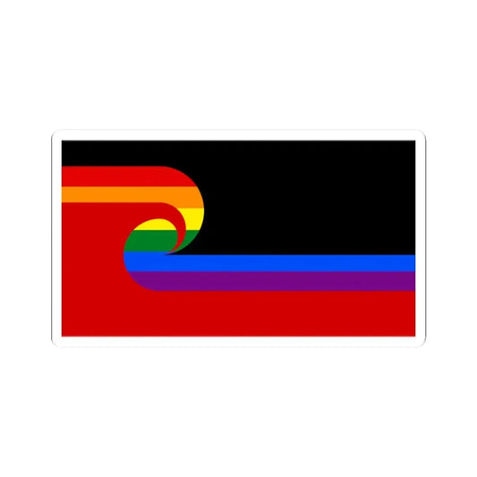 LGBT Tino Rangatiratanga (New Zealand) STICKER Vinyl Kiss-Cut Decal 2 Inch White - The Sticker Space