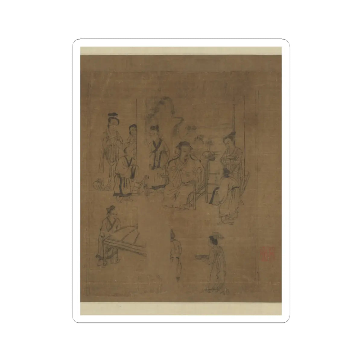 Li Gonglin - The Classic of Filial Piety - ca. 1085 v40 - STICKER Vinyl Kiss-Cut Decal