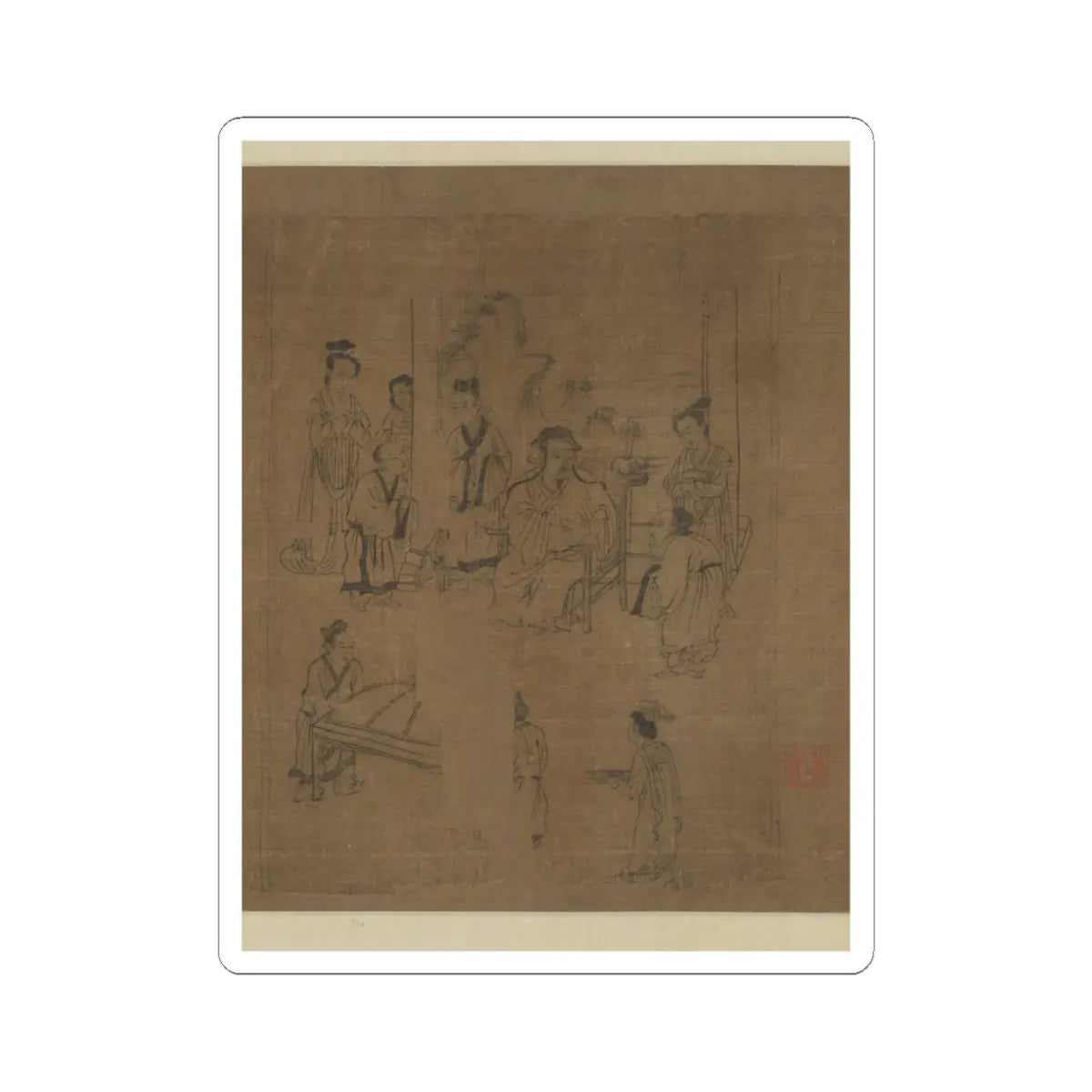 Li Gonglin - The Classic of Filial Piety - ca. 1085 v40 - STICKER Vinyl Kiss-Cut Decal
