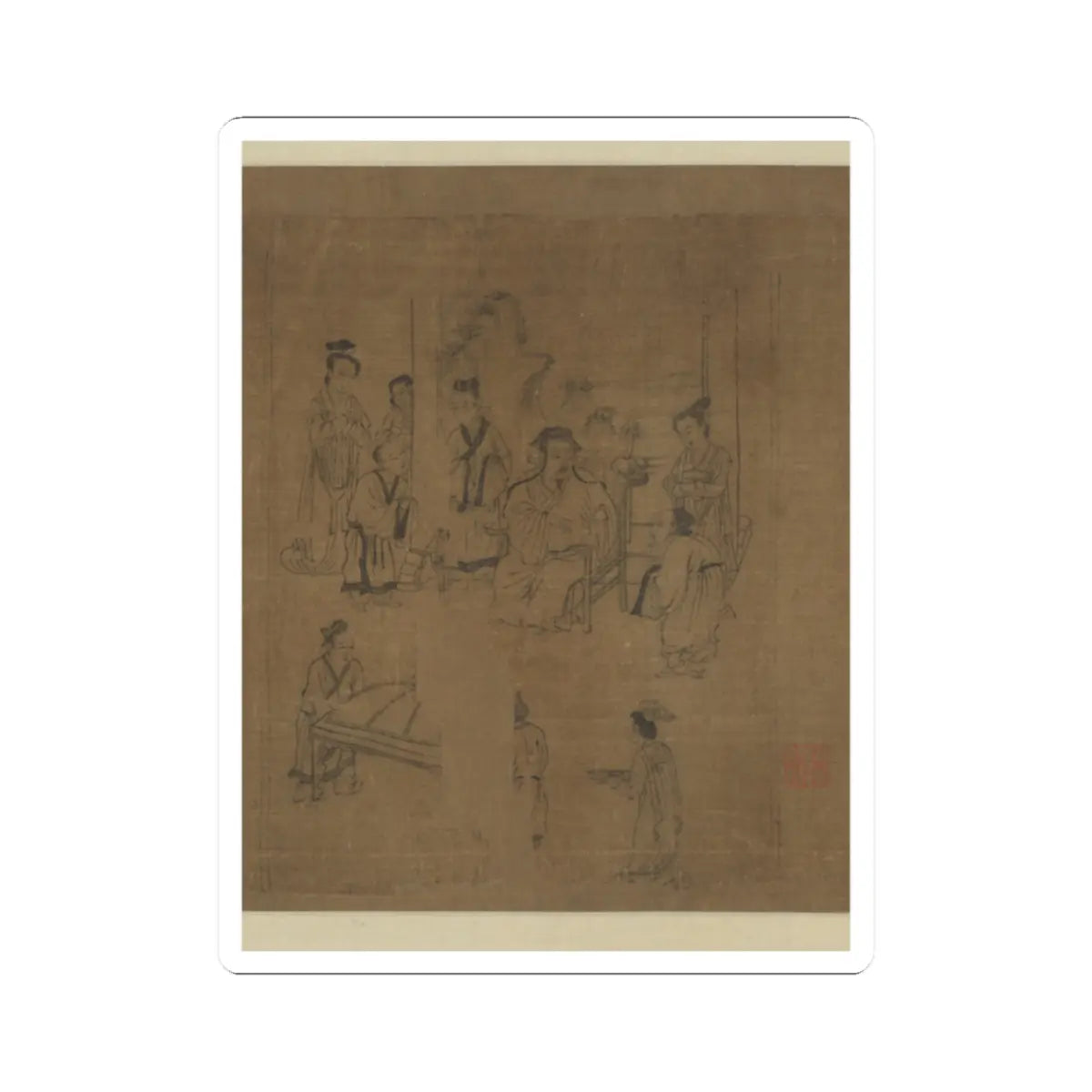 Li Gonglin - The Classic of Filial Piety - ca. 1085 v40 - STICKER Vinyl Kiss-Cut Decal