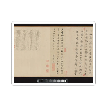 Li Jie - Fisherman's Lodge At Mount Xisai - ca. 1170 v28 - STICKER Vinyl Kiss-Cut Decal