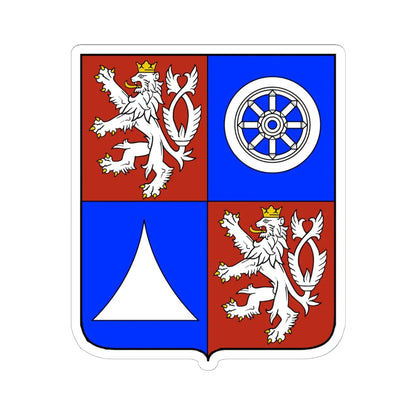 Liberec Region CoA CZ (Czech Republic) (Coat of Arms) STICKER Vinyl Kiss-Cut Decal 6 Inch White - The Sticker Space
