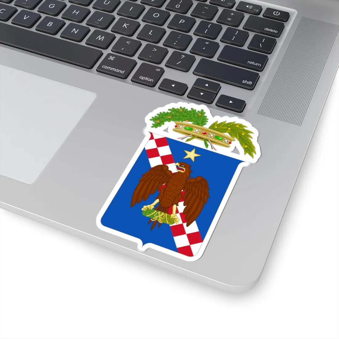 Libero consorzio comunale di Ragusa-Stemma alt (Italy) (Coat of Arms) STICKER Vinyl Kiss-Cut Decal - The Sticker Space