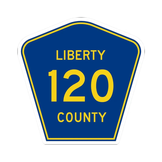Liberty County 120 (Florida) (Road Sign) STICKER Vinyl Kiss-Cut Decal 2 Inch White - The Sticker Space