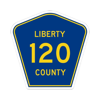 Liberty County 120 (Florida) (Road Sign) STICKER Vinyl Kiss-Cut Decal 4 Inch White - The Sticker Space