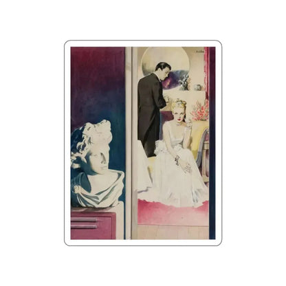 Liberty magazine illustration, August 3, 1946 (Magazine Illustration) STICKER Vinyl Die-Cut Decal White Die-Cut 2 Inch - The Sticker Space