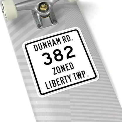 Liberty Township Route 382 Knox County Ohio (Ohio) (Road Sign) STICKER Vinyl Kiss-Cut Decal - The Sticker Space