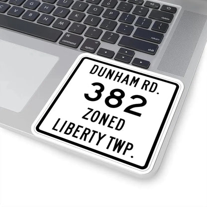 Liberty Township Route 382 Knox County Ohio (Ohio) (Road Sign) STICKER Vinyl Kiss-Cut Decal - The Sticker Space
