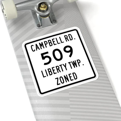 Liberty Township Route 509 Knox County Ohio (Ohio) (Road Sign) STICKER Vinyl Kiss-Cut Decal - The Sticker Space