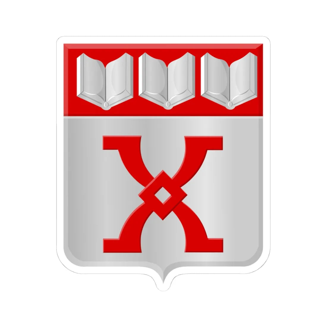 Libin wapen (Belgium) (Coat of Arms) STICKER Vinyl Kiss-Cut Decal 4 Inch White - The Sticker Space