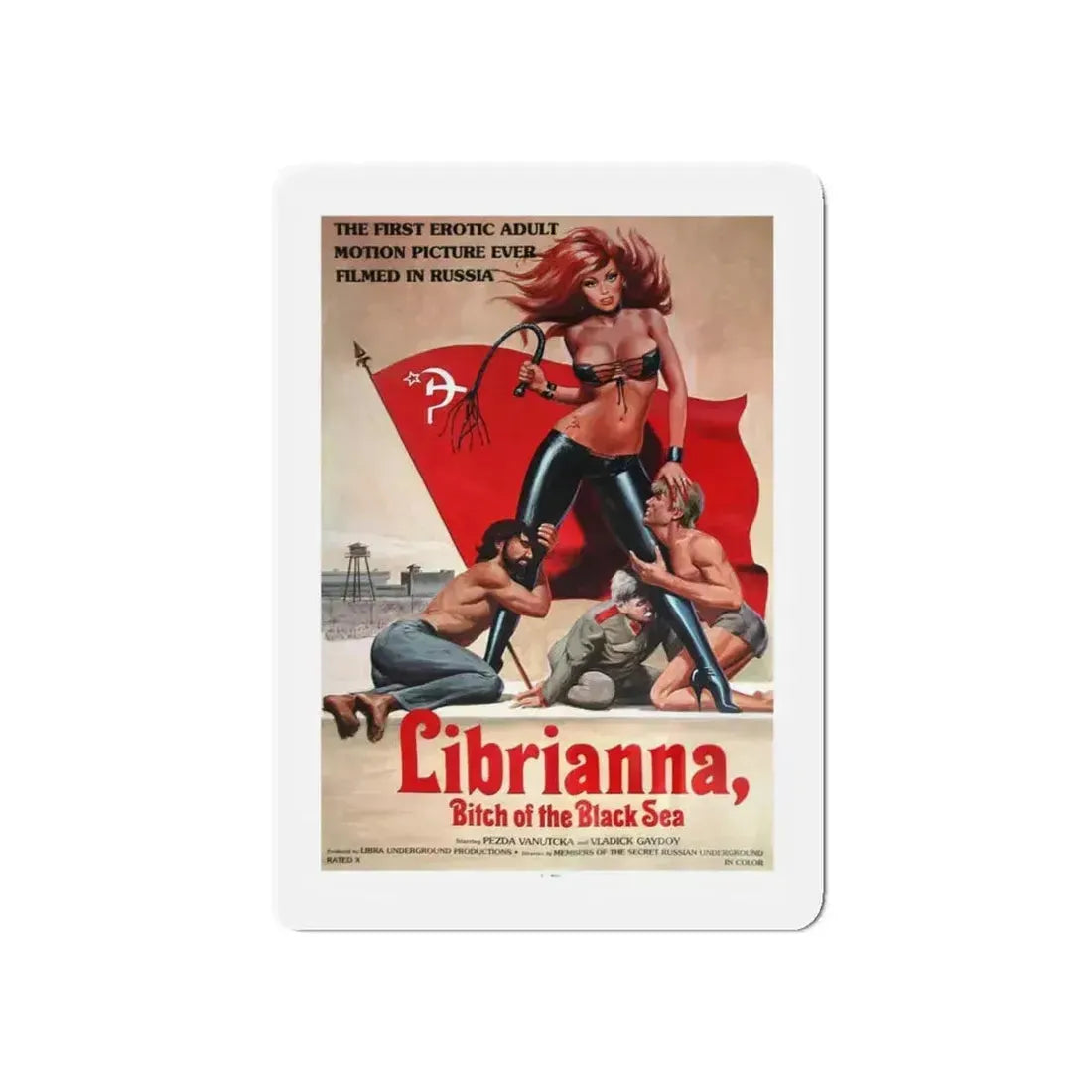 LIBRIANNA, BITCH OF THE BLACK SEA 1979 Movie Poster - Refrigerator Magnet 3 Inch Die-Cut - The Sticker Space