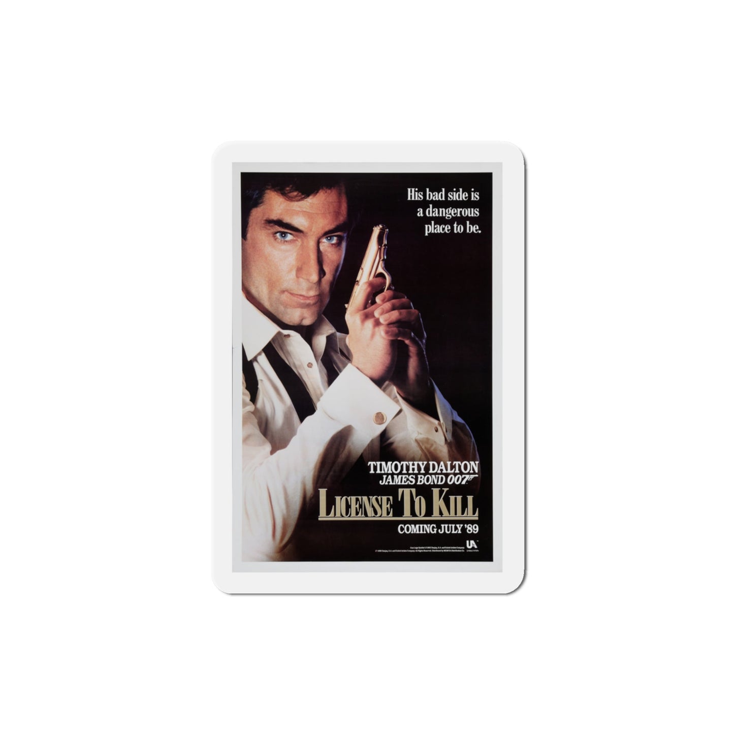 Licence to Kill 1989 Movie Poster Die-Cut Magnet-3" x 3"-The Sticker Space