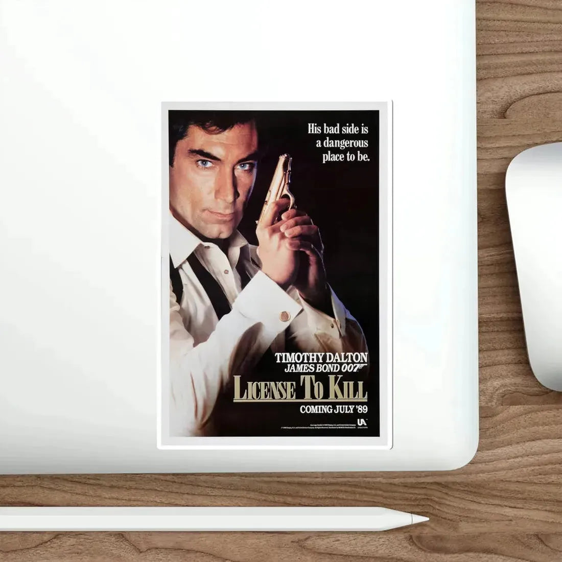 Licence to Kill 1989 Movie Poster STICKER Vinyl Die-Cut Decal - The Sticker Space