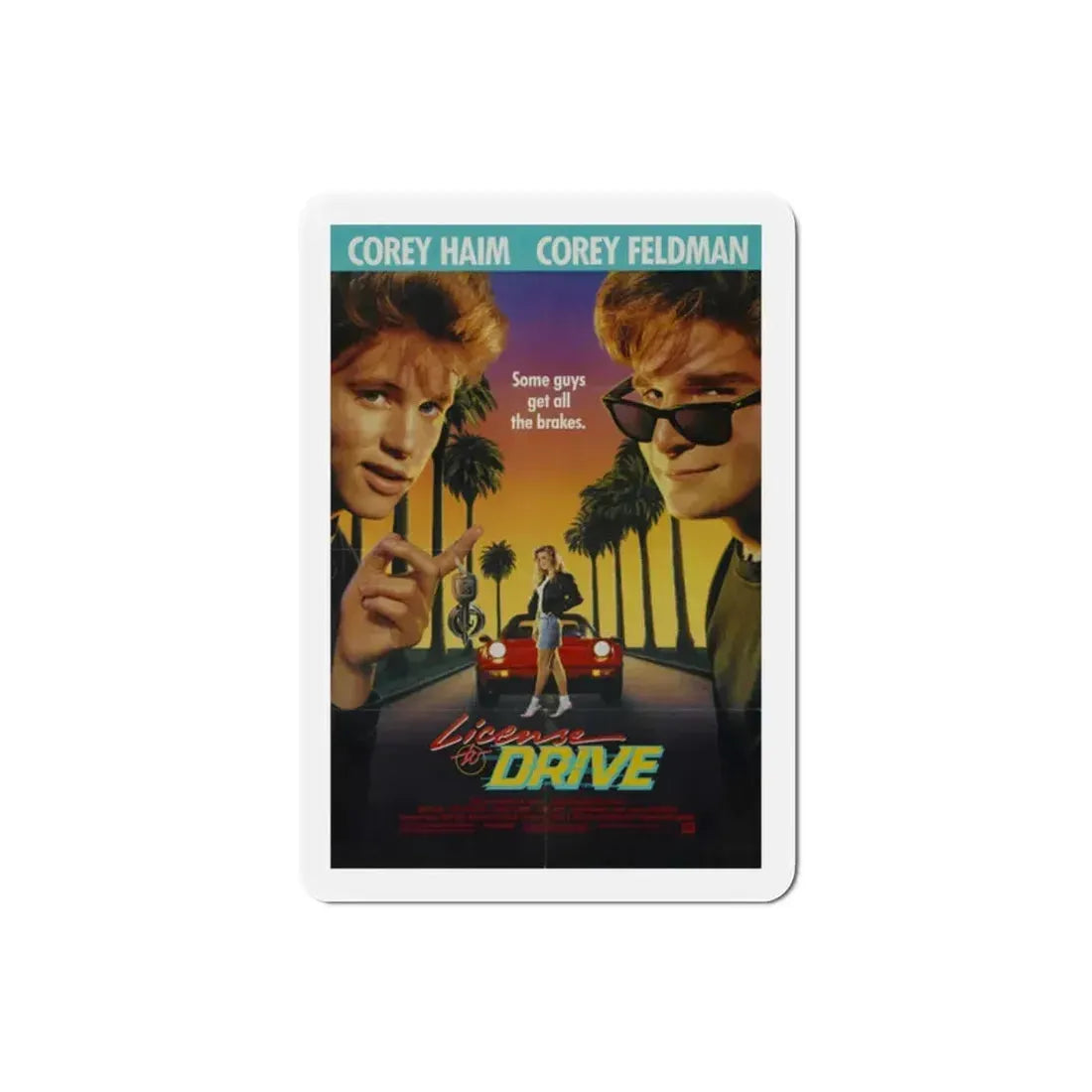 License to Drive 1988 Movie Poster Refrigerator Magnet 2 Inch - The Sticker Space