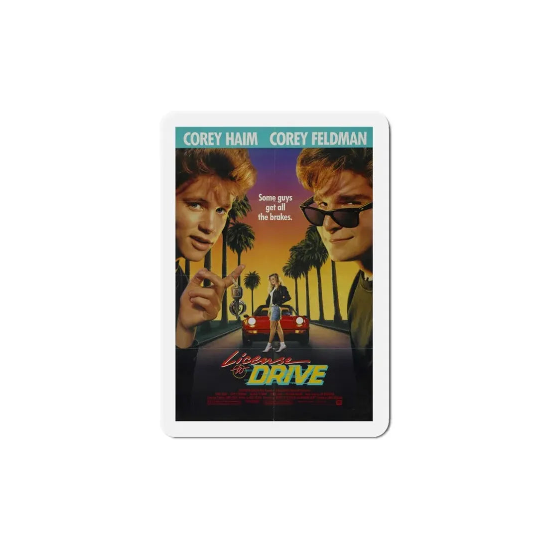 License to Drive 1988 Movie Poster Refrigerator Magnet - The Sticker Space
