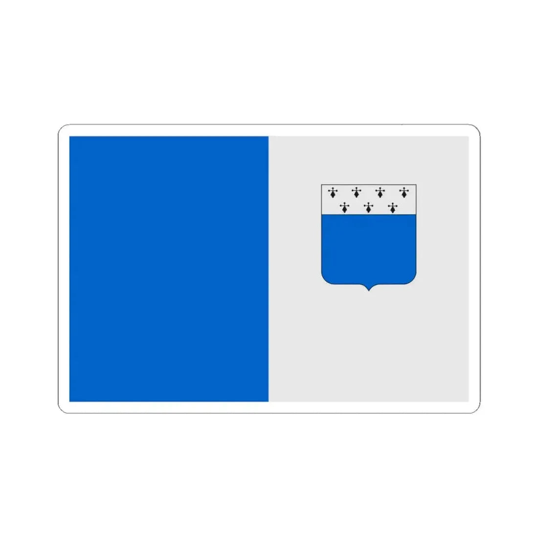 Lichtervelde vlag (Belgium) STICKER Vinyl Kiss-Cut Decal 6 Inch White - The Sticker Space