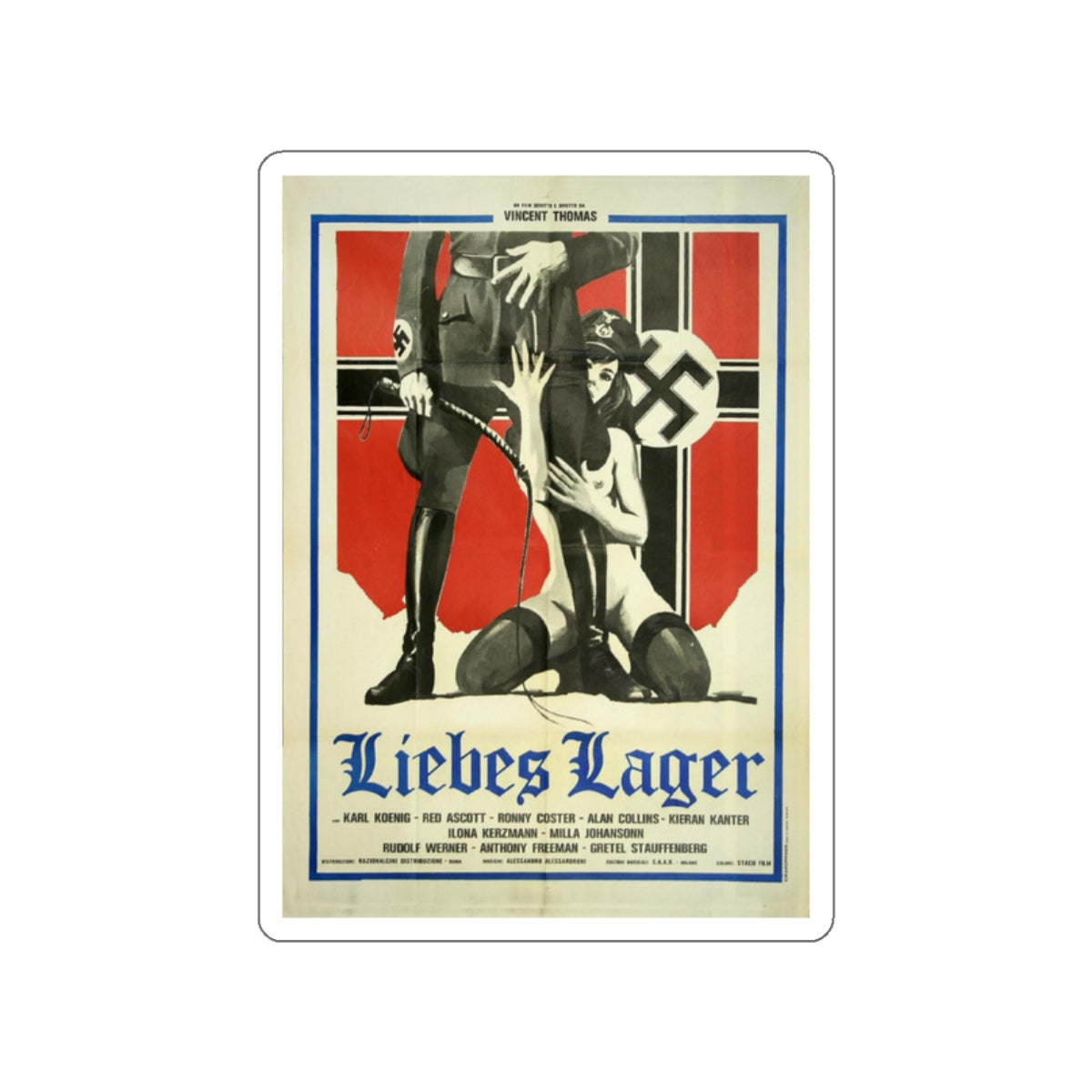 LIEBES LAGER 1976 Movie Poster STICKER Vinyl Die-Cut Decal-2 Inch-The Sticker Space