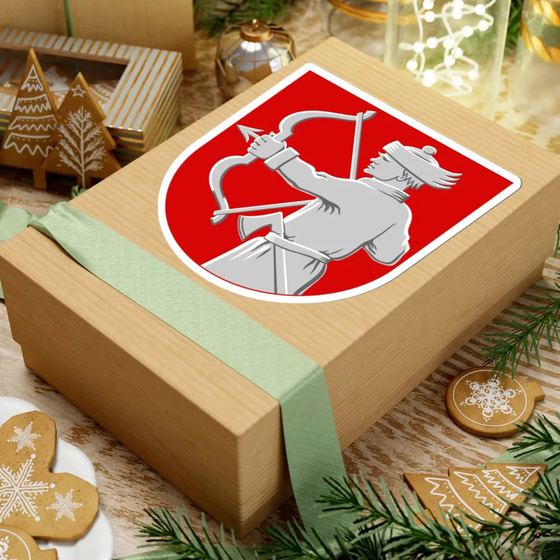 Lieksa.vaakuna (Finland) (Coat of Arms) STICKER Vinyl Kiss-Cut Decal - The Sticker Space