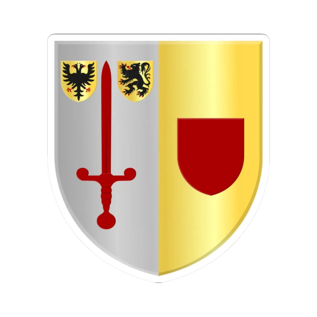 Lierde wapen (Belgium) (Coat of Arms) STICKER Vinyl Kiss-Cut Decal 2 Inch White - The Sticker Space
