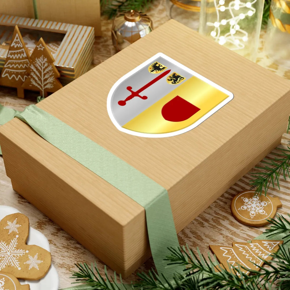 Lierde wapen (Belgium) (Coat of Arms) STICKER Vinyl Kiss-Cut Decal - The Sticker Space