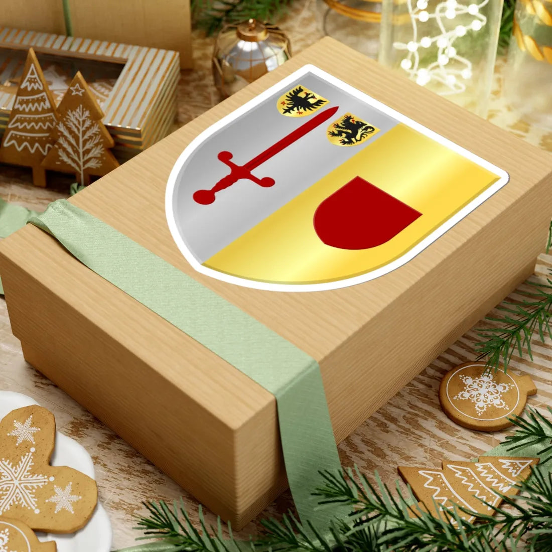 Lierde wapen (Belgium) (Coat of Arms) STICKER Vinyl Kiss-Cut Decal - The Sticker Space