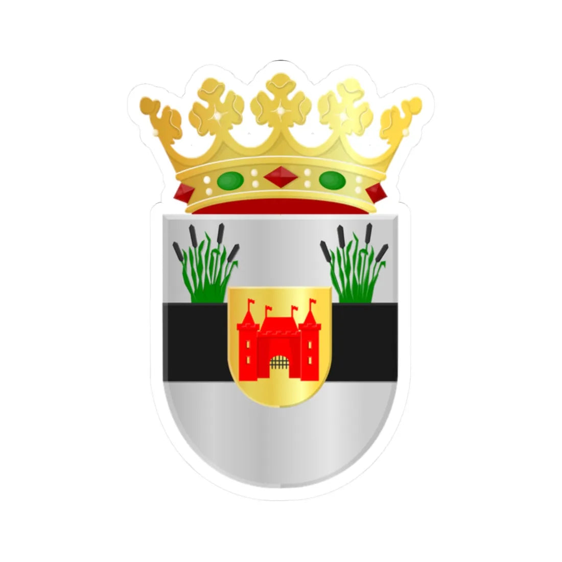 Liesveld wapen (Netherlands) (Coat of Arms) STICKER Vinyl Kiss-Cut Decal 2 Inch White - The Sticker Space
