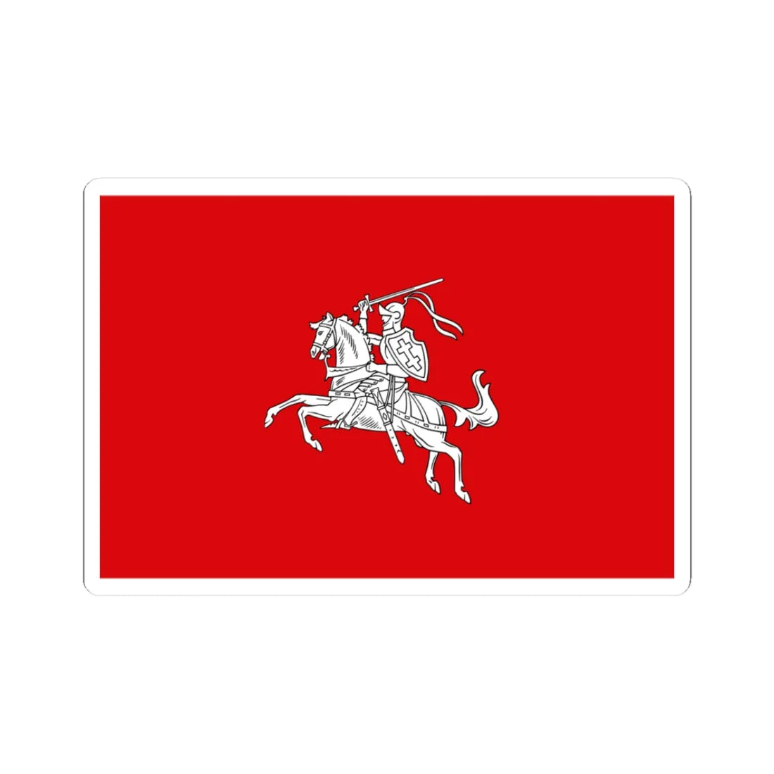 Lietuvos Respublikos Valst. veliava iki 1940 (Lithuania) (Coat of Arms) STICKER Vinyl Kiss-Cut Decal 3 Inch White - The Sticker Space