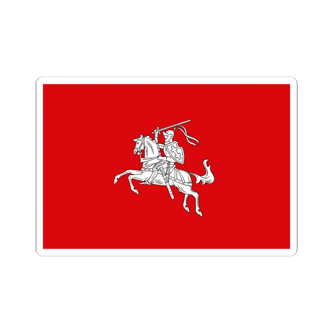 Lietuvos Respublikos Valst. veliava iki 1940 (Lithuania) (Coat of Arms) STICKER Vinyl Kiss-Cut Decal 6 Inch White - The Sticker Space