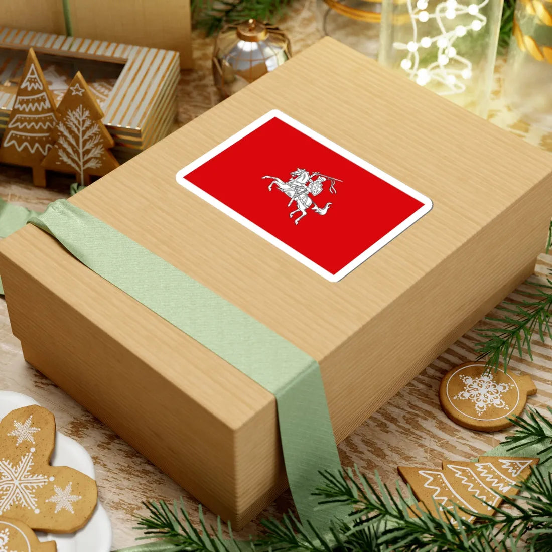 Lietuvos Respublikos Valst. veliava iki 1940 (Lithuania) (Coat of Arms) STICKER Vinyl Kiss-Cut Decal - The Sticker Space