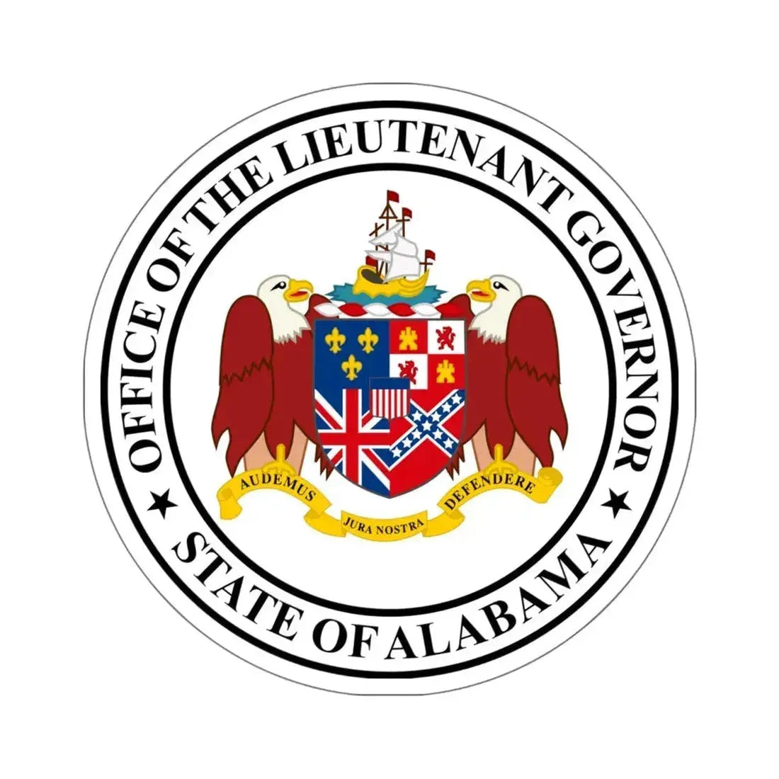 Lieutenant Governor of Alabama - STICKER Vinyl Kiss-Cut Decal 6 Inch White - The Sticker Space