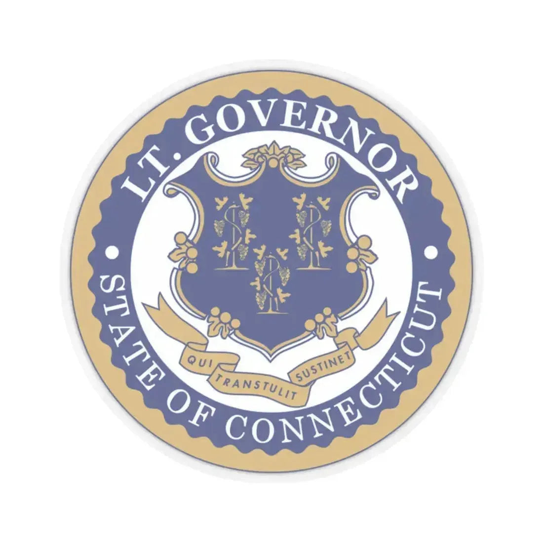 Lieutenant Governor of Connecticut - STICKER Vinyl Kiss-Cut Decal 2 Inch Transparent - The Sticker Space