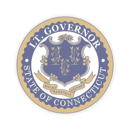 Lieutenant Governor of Connecticut - STICKER Vinyl Kiss-Cut Decal 3 Inch Transparent - The Sticker Space