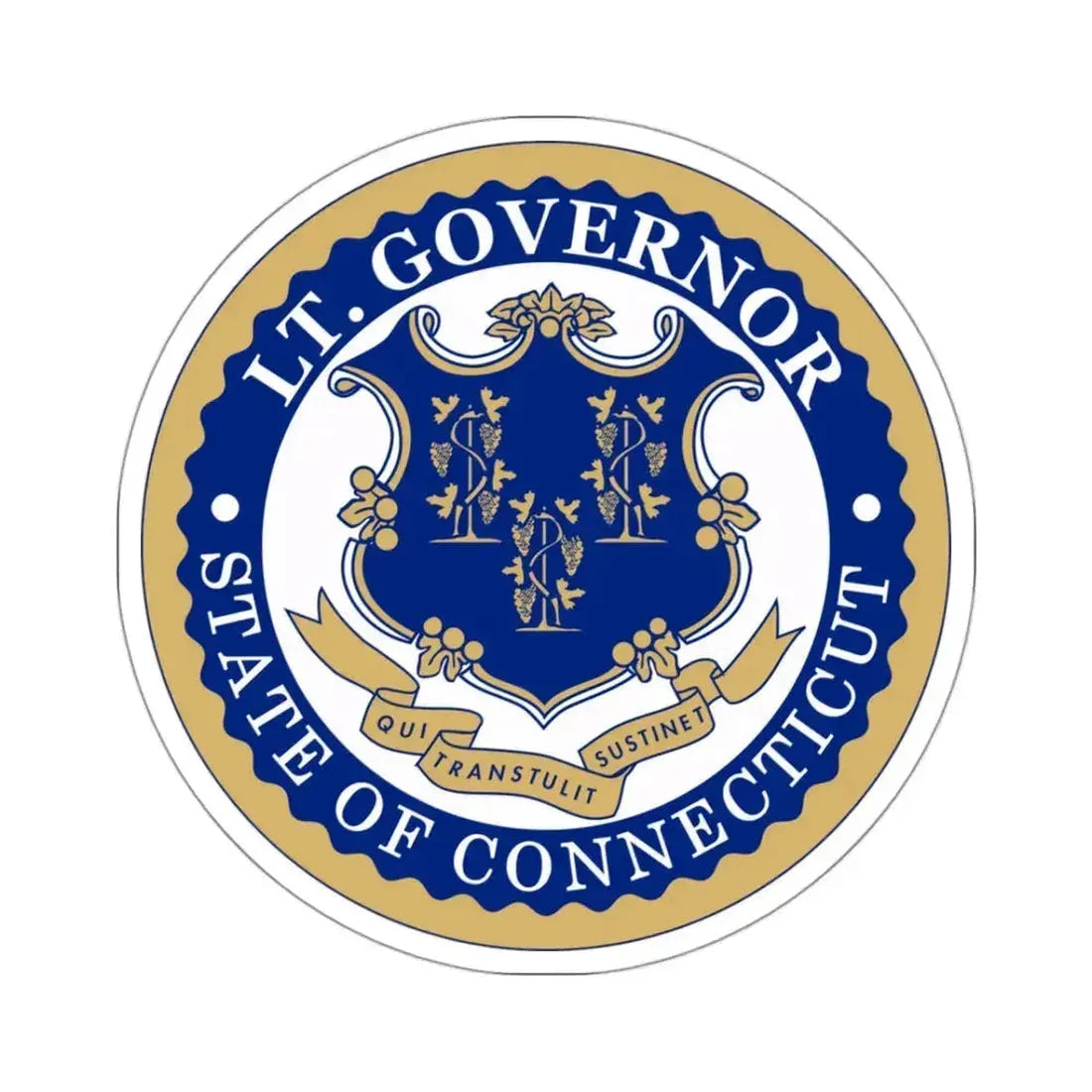 Lieutenant Governor of Connecticut - STICKER Vinyl Kiss-Cut Decal 3 Inch White - The Sticker Space