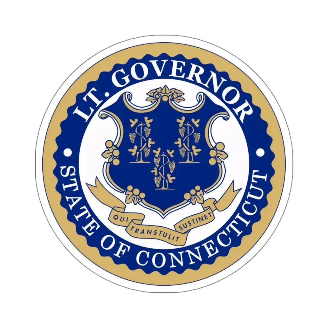 Lieutenant Governor of Connecticut - STICKER Vinyl Kiss-Cut Decal 4 Inch White - The Sticker Space