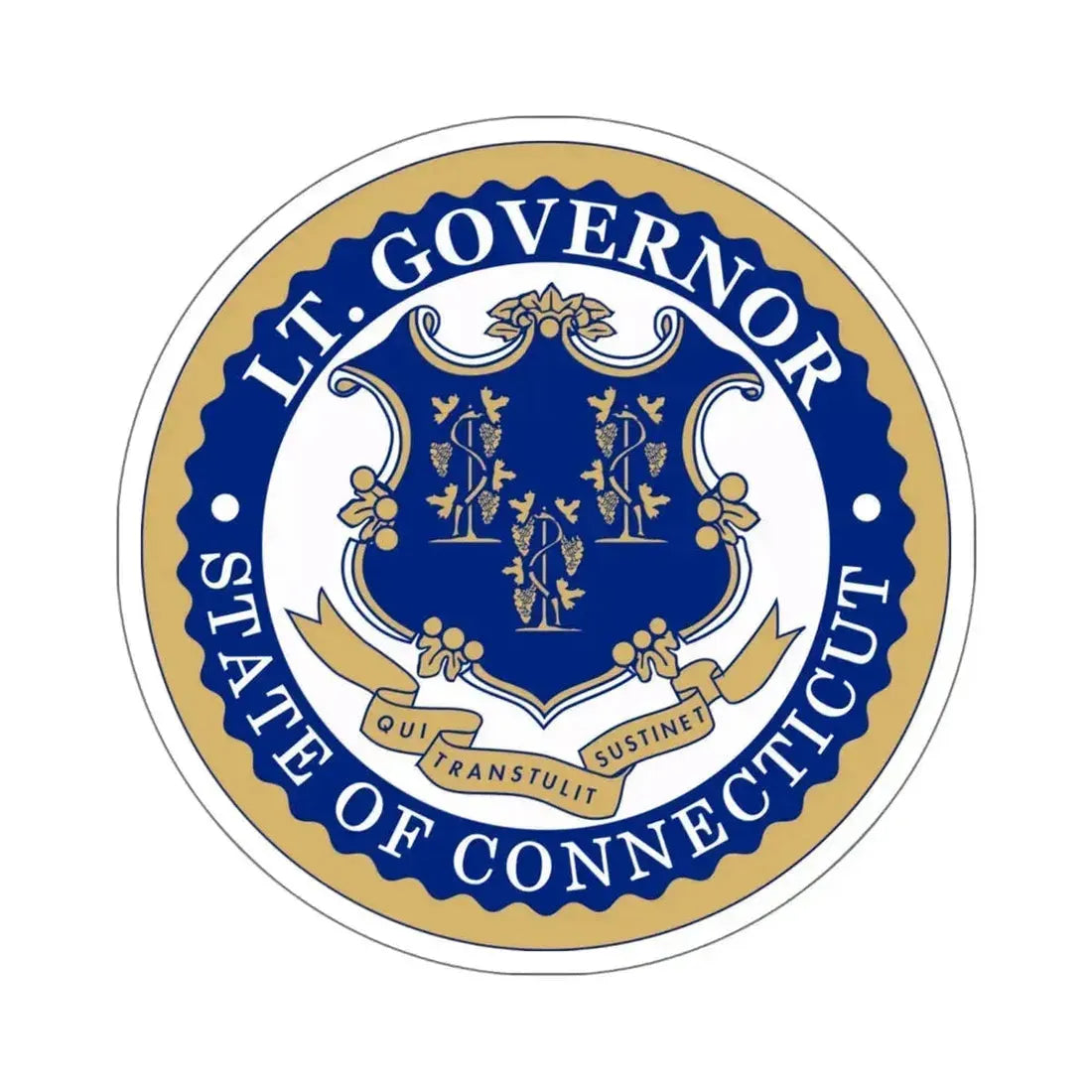 Lieutenant Governor of Connecticut - STICKER Vinyl Kiss-Cut Decal 6 Inch White - The Sticker Space
