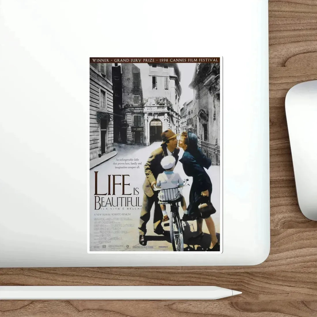 Life is Beautiful 1998 Movie Poster STICKER Vinyl Die-Cut Decal - The Sticker Space