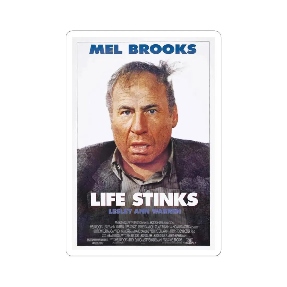 Life Stinks 1991 Movie Poster - STICKER Vinyl Kiss-Cut Decal 4 Inch White - The Sticker Space