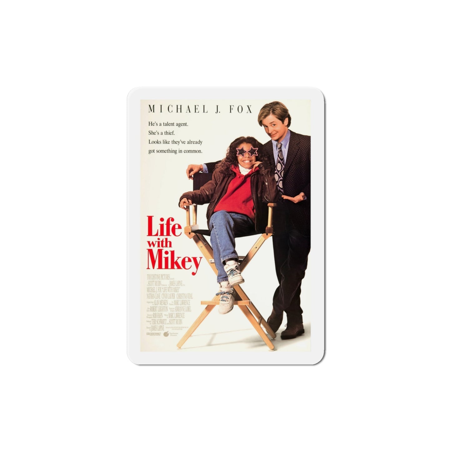 Life With Mikey 1993 Movie Poster Die-Cut Magnet-4" x 4"-The Sticker Space