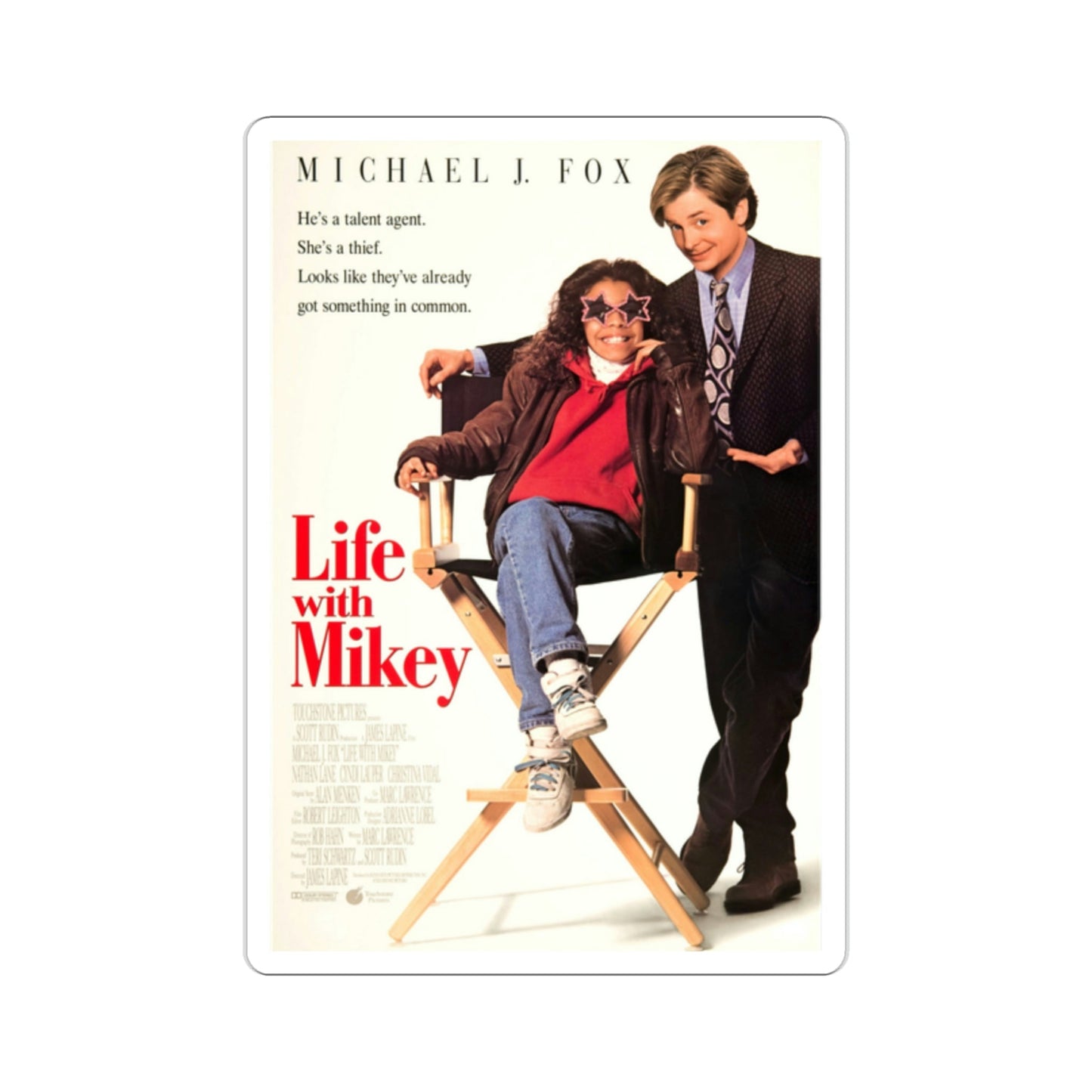 Life With Mikey 1993 Movie Poster STICKER Vinyl Die-Cut Decal-2 Inch-The Sticker Space