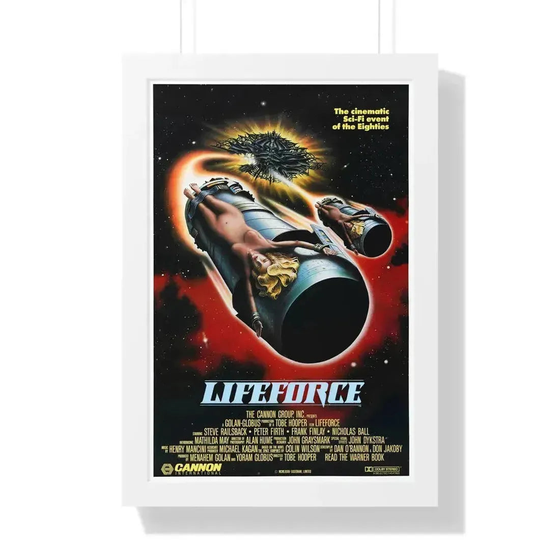 LIFEFORCE 1985 - Framed Movie Poster 16″ x 24″ White - The Sticker Space