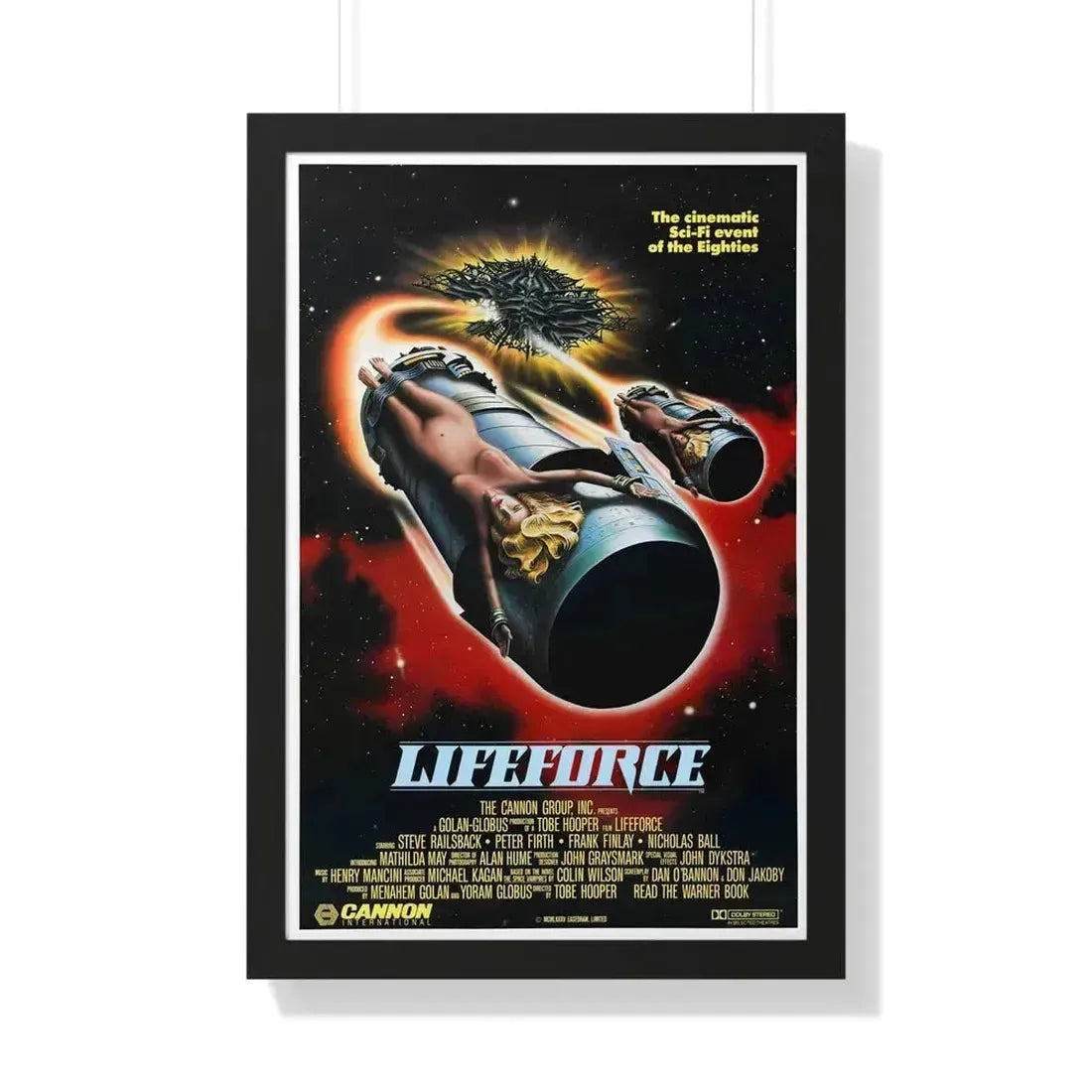 LIFEFORCE 1985 - Framed Movie Poster 20" x 30" Black - The Sticker Space