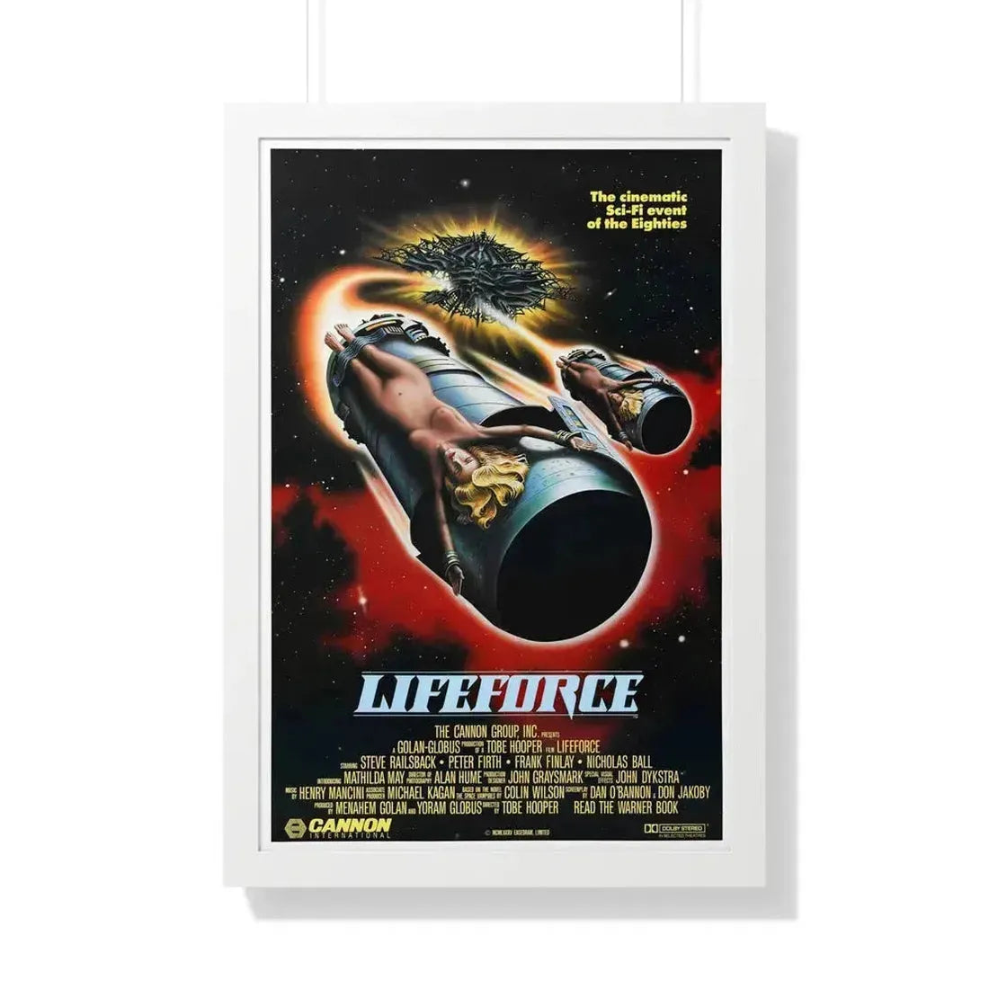 LIFEFORCE 1985 - Framed Movie Poster 20" x 30" White - The Sticker Space