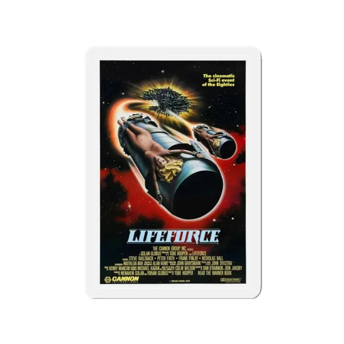 LIFEFORCE 1985 Movie Poster - Refrigerator Magnet 2 Inch Die-Cut - The Sticker Space