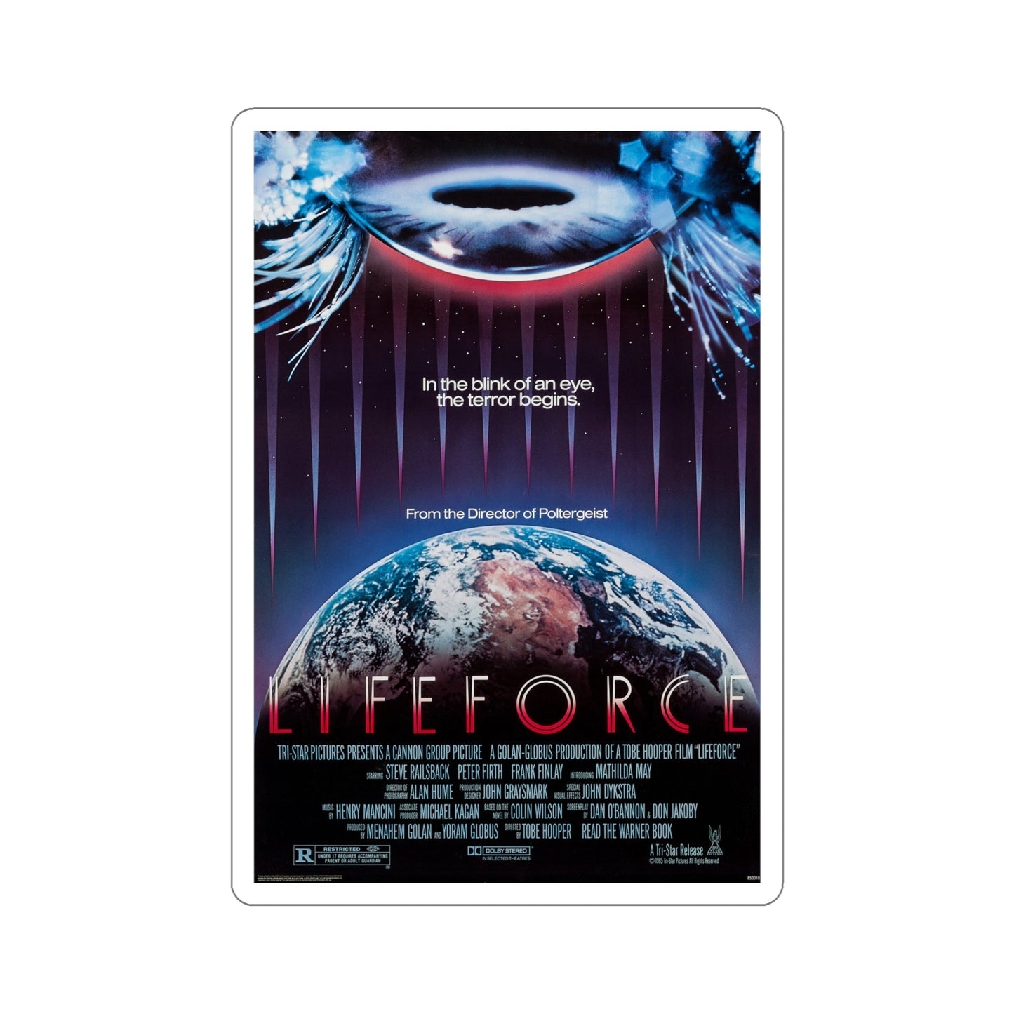 Lifeforce 1985 Movie Poster STICKER Vinyl Die-Cut Decal-6 Inch-The Sticker Space