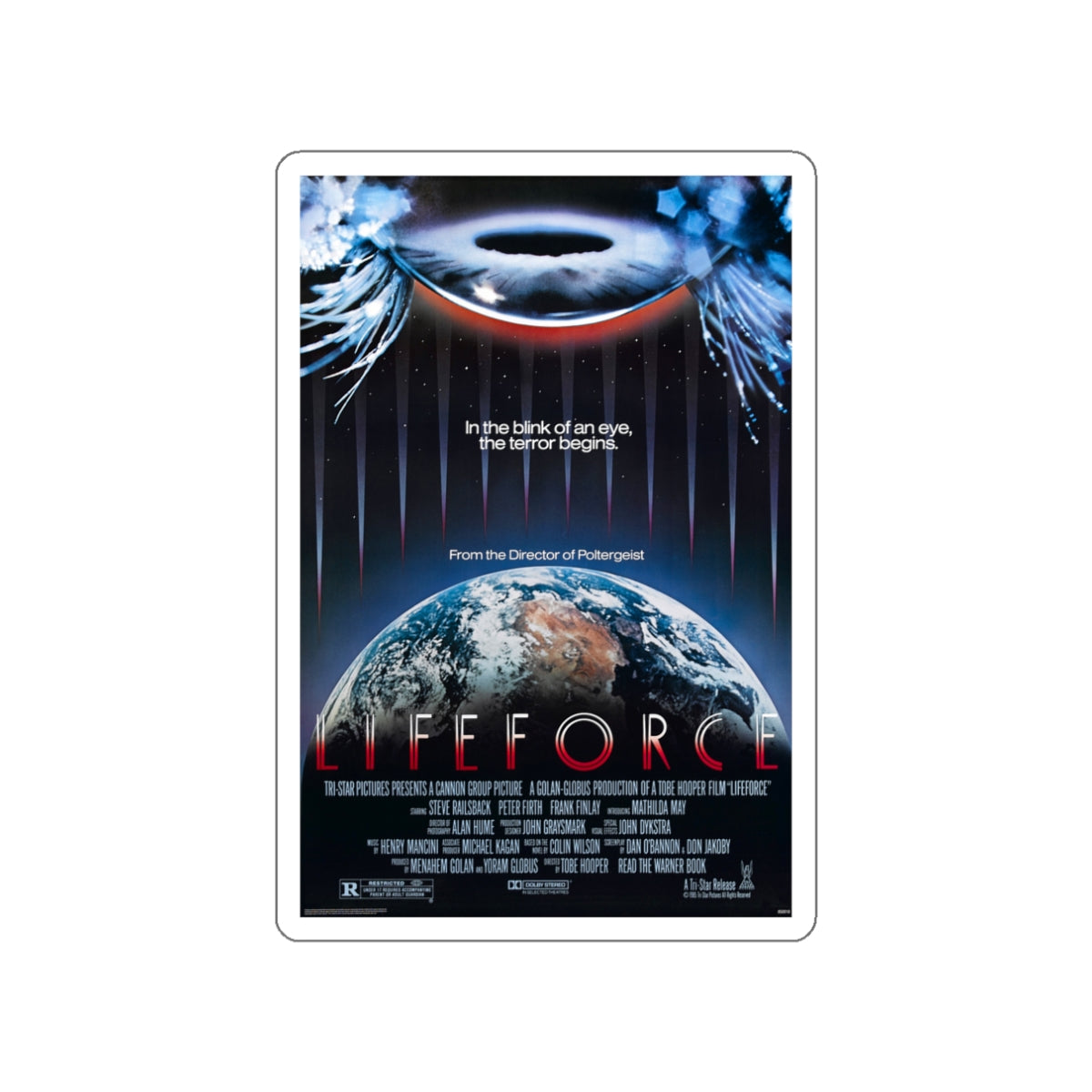 LIFEFORCE (2) 1985 Movie Poster STICKER Vinyl Die-Cut Decal-3 Inch-The Sticker Space