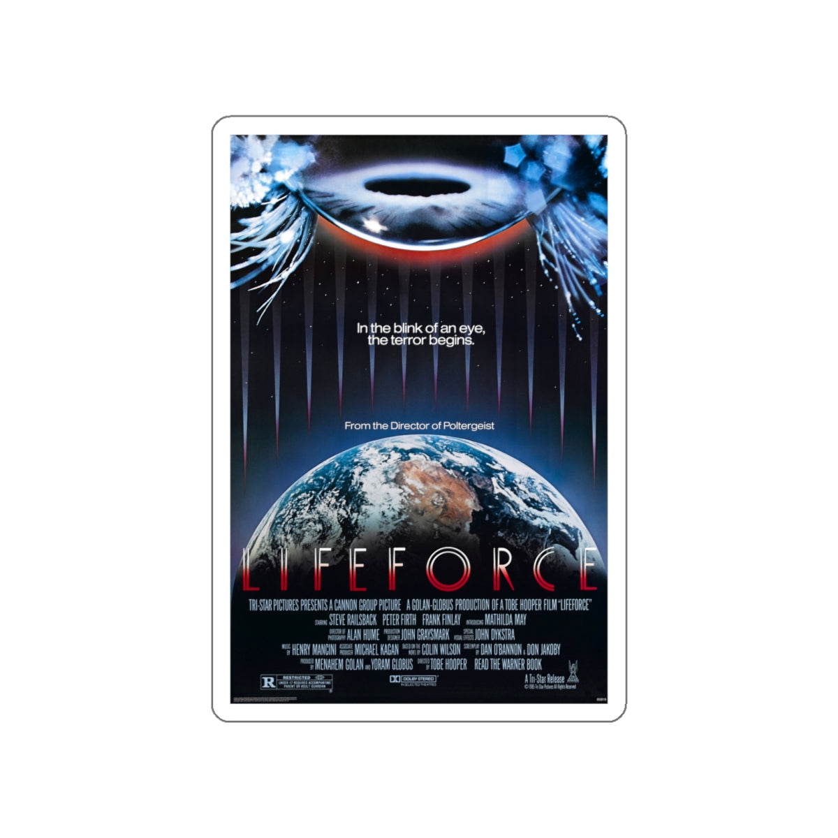 LIFEFORCE (2) 1985 Movie Poster STICKER Vinyl Die-Cut Decal-5 Inch-The Sticker Space