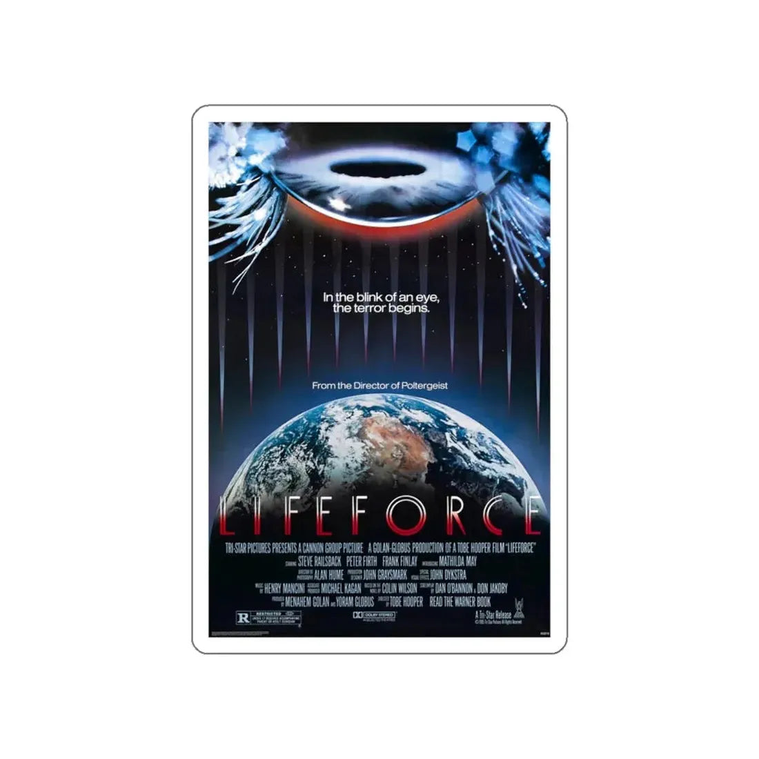 LIFEFORCE (2) 1985 Movie Poster STICKER Vinyl Die-Cut Decal 5 Inch - The Sticker Space