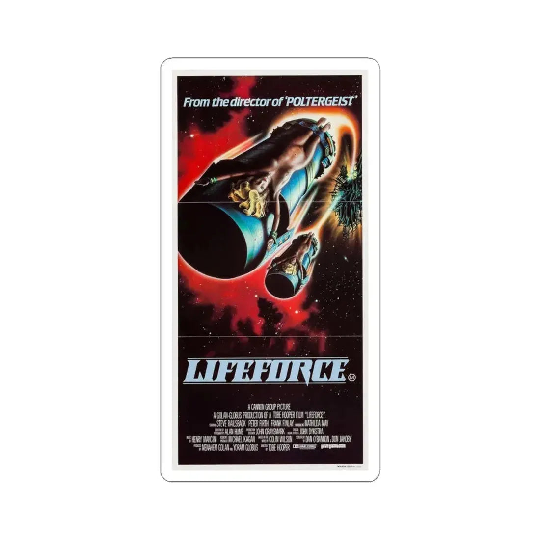 LIFEFORCE (4) 1985 Movie Poster - STICKER Vinyl Kiss-Cut Decal 6 Inch White - The Sticker Space