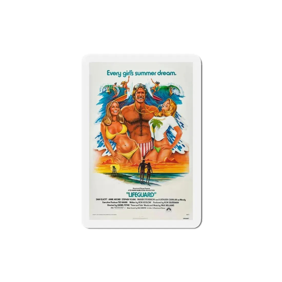 Lifeguard 1976 Movie Poster Refrigerator Magnet 3 Inch - The Sticker Space